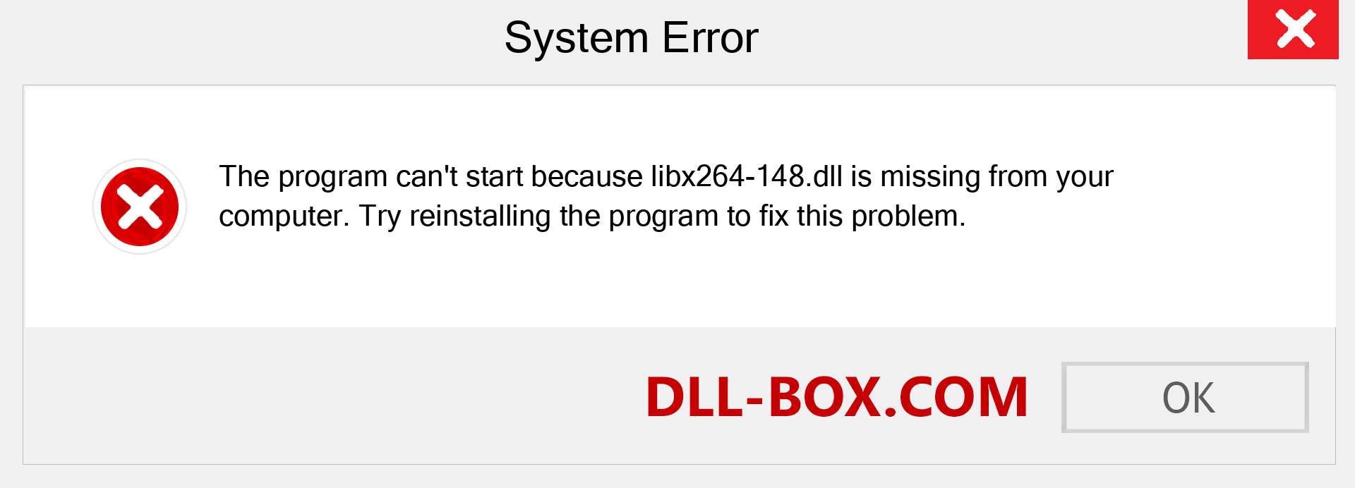  libx264-148.dll file is missing?. Download for Windows 7, 8, 10 - Fix  libx264-148 dll Missing Error on Windows, photos, images