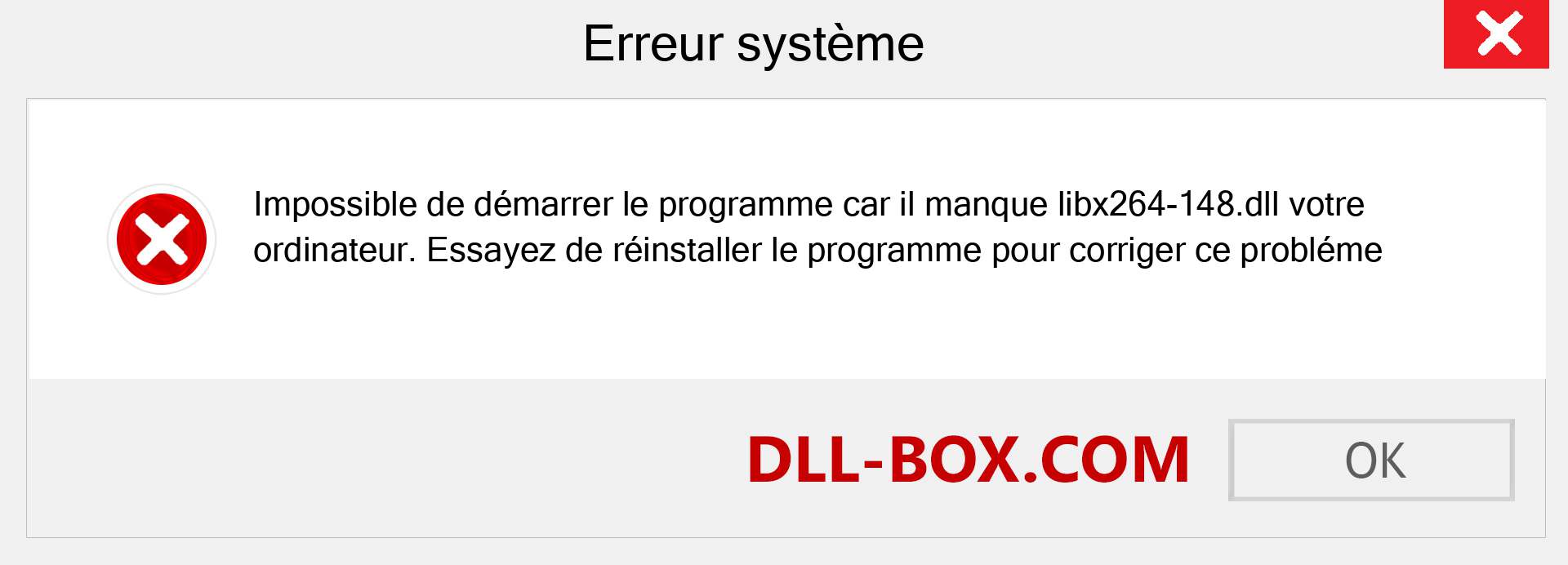 Le fichier libx264-148.dll est manquant ?. Télécharger pour Windows 7, 8, 10 - Correction de l'erreur manquante libx264-148 dll sur Windows, photos, images